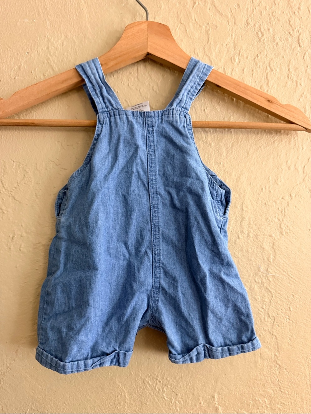 Disney Light Blue Denim Stitch Appliqué Shortalls - Picture 2 of 4